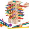 42/16 Разноцветные палочки Деревянная игра-палочки Обучающие игрушки для сортировки по цвету Подарки для детей