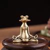 Vintage Brass Meditation Zen Buddhism Frog Statue Ornament Copper Animal Sculpture Home Desk Decoration Tea Pet Gift