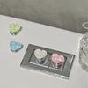 2pcs Heart Shaped Bathroom Water Tank Buttons Nail Protector Toilet Pusher  Water Tank