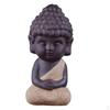 Chinese Little Buddha Statue , Offers Traditional Handmade Clay Tea Your Tray, Gifts for - Yellow