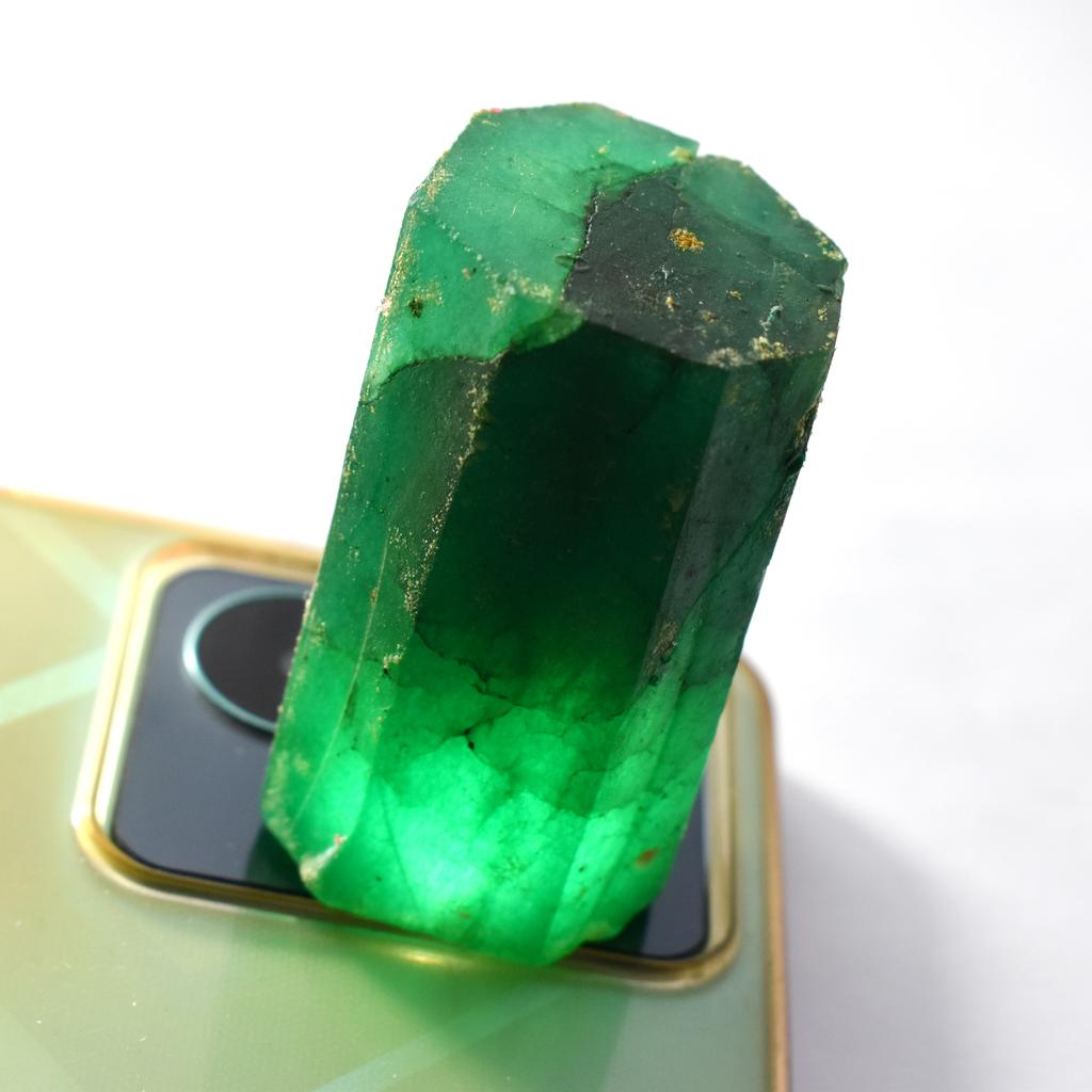 Natural Green Emerald Rough 86.90 Ct CERTIFIED Uncut Huge Loose Gemstone