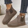 2024 Women's Thick Velvet Cotton Winter Slip-On Snow Boots - Large Size, Fashionable & Comfortable