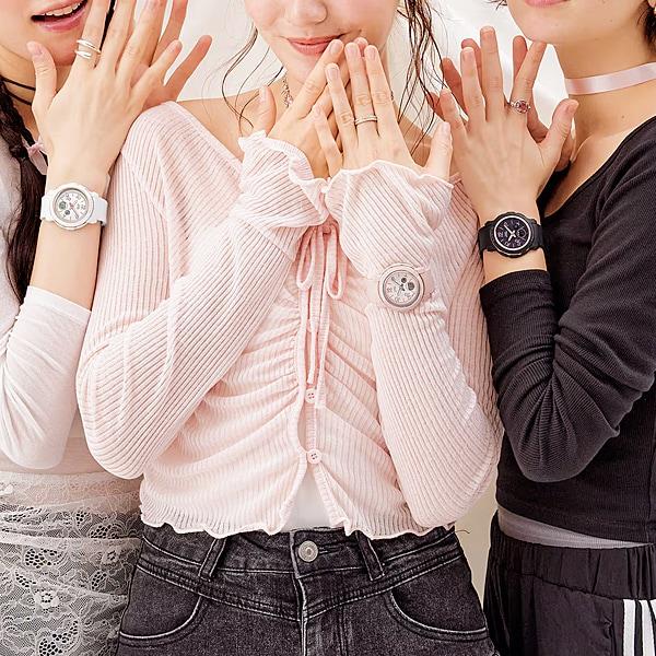 Casio Women's Baby-G BGA-290RA-4AJF [BABY-G Ribbon Design] Round Watch Resin Digital Analog