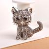 Blucome Cute Little Cat Brooches Pin Up Jewelry For Women Suit Hats Clips
