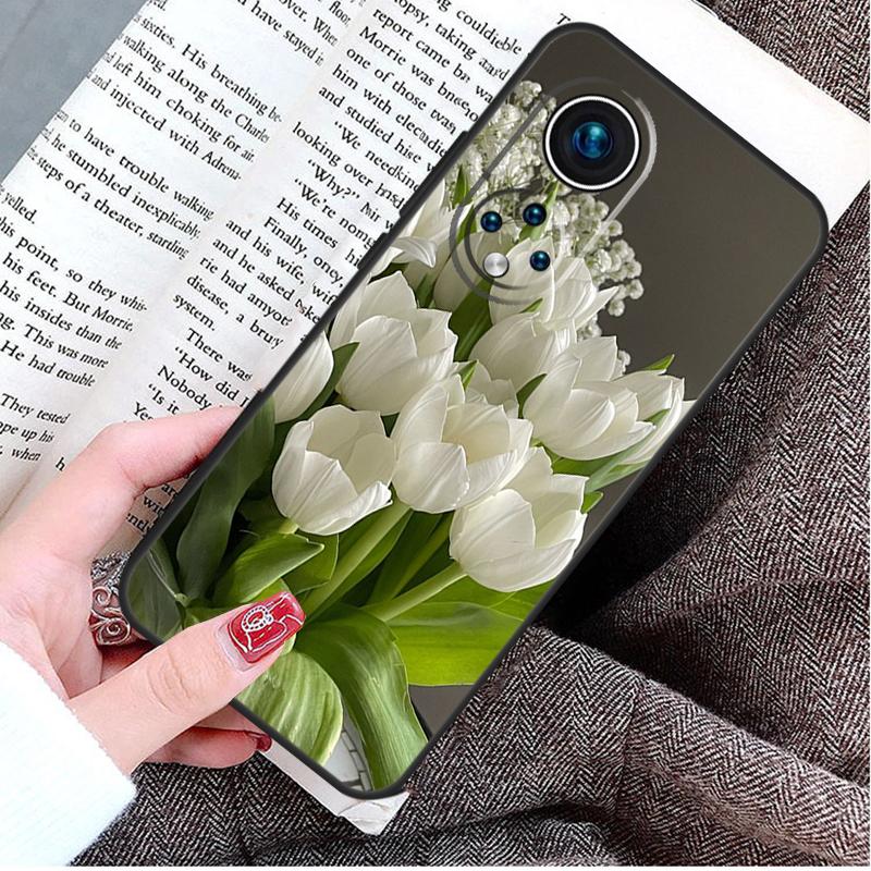 Чехол-цветок с весенними тюльпанами для Honor Magic 5 6 7 8 Pro Honor Win RT X9d X9c X9b X9a X8c X8b 50 70 90 400 200 Lite