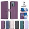 Solid Color Pattern PU Leather Card Slots Wallet Phone Case for Nokia C02,G42,G310,C110,C12,C22,C32,G22,G11,G21