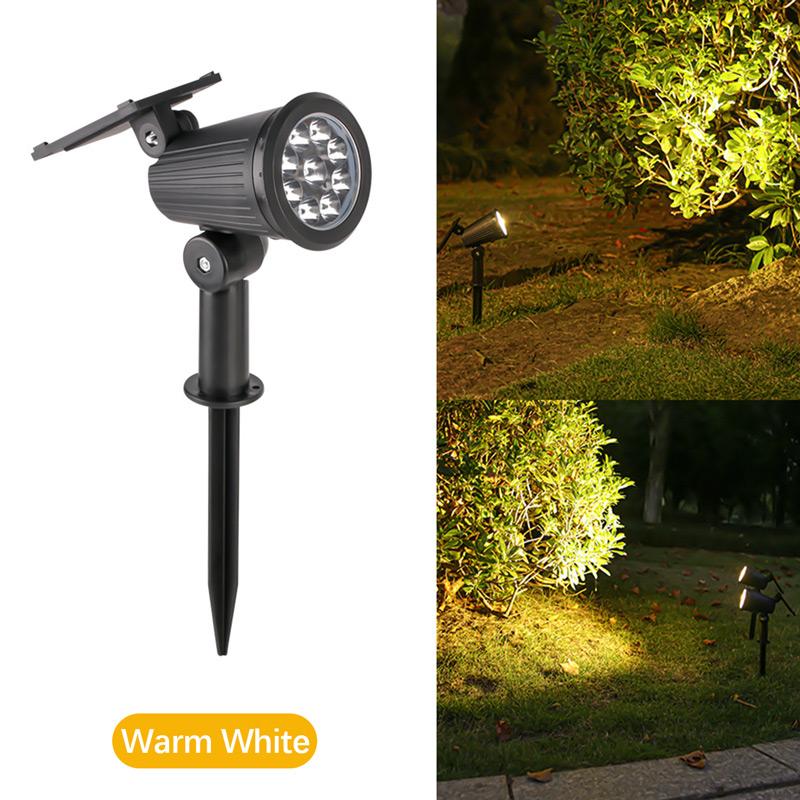 9 LEDs Solar Spotlights, Outdoor IP65 Waterproof, Spot Lights, Brightness Adjustable for Garden Backyard Driveway Patio Decor