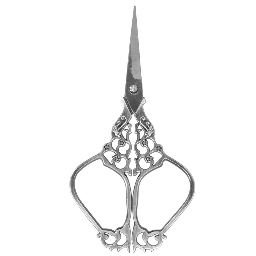 DIY Sewing Scissors Embroidery Vintage Classical Needle Art Work Craft CollectionGray Silver