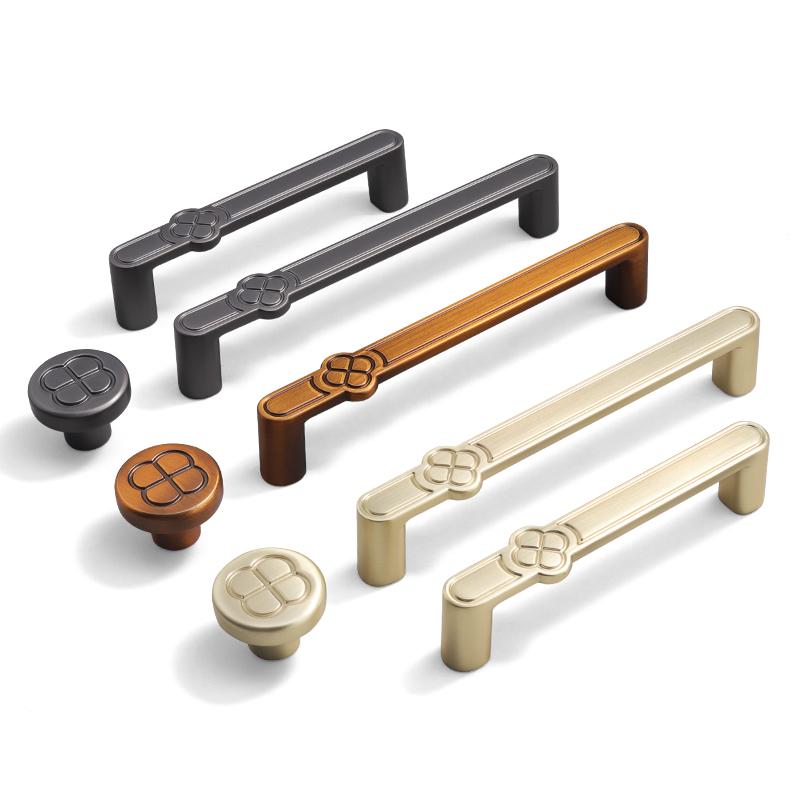 Oukali Modern Furniture Cabinet Handle Wardrobe Pulls Handles Zinc 128mm Drawer Dresser Cupboard Handle