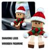 Shaking Wooden for Man Gift It Comes with Vivid Expression Accessories, Desktop, Bookshelf, Car Decorations Christmas Gift U2B6