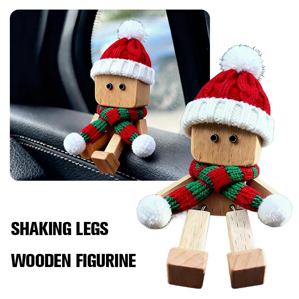 Shaking Wooden for Man Gift It Comes with Vivid Expression Accessories, Desktop, Bookshelf, Car Decorations Christmas Gift U2B6