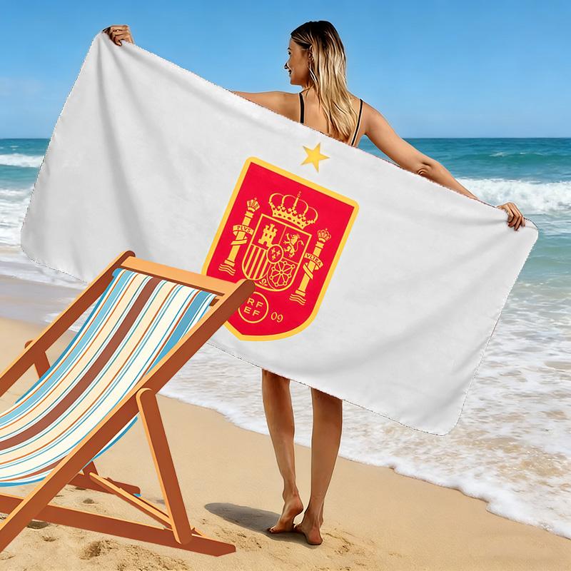 La Roja Print Beach Towel, Large Soft Quick Dry Towel for Beach Camping Swimming