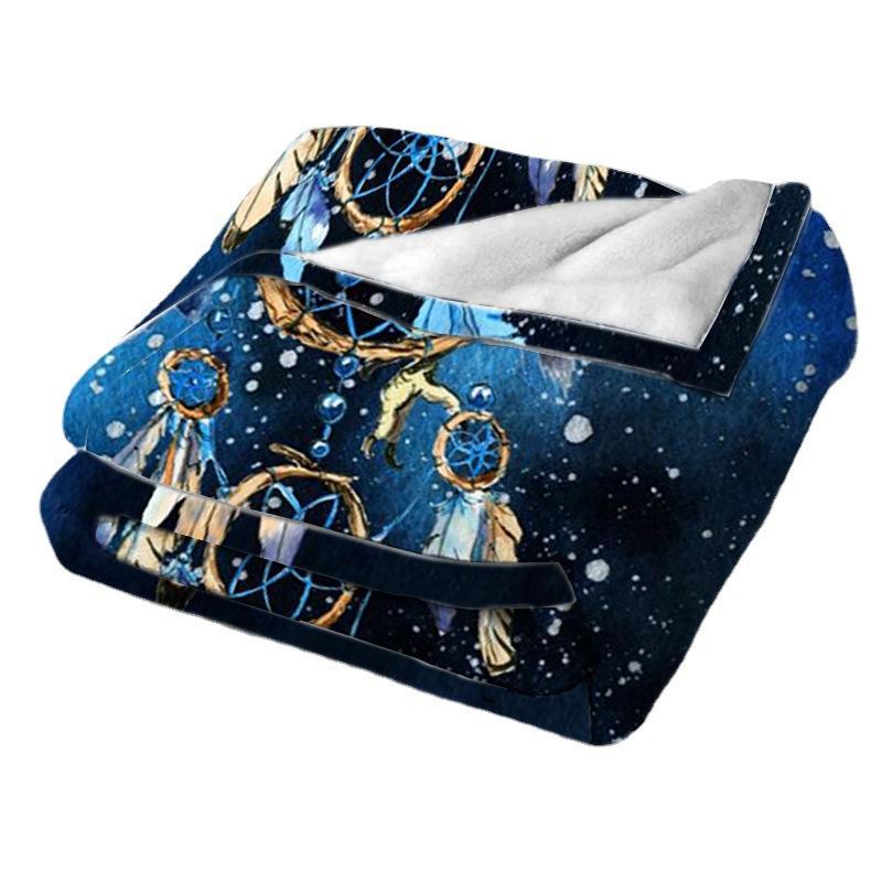 Printed Blanket Comfortable Soft Sofa Talk Blanket