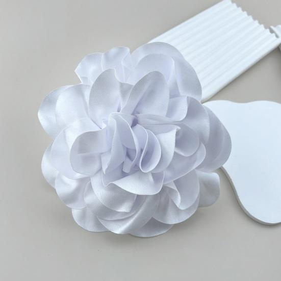 Французский стиль, брошь с большим цветком, гладкая атласная булавка с цветочным принтом, изысканная булавка для лацкана, женский и мужской аксессуар для званого ужина