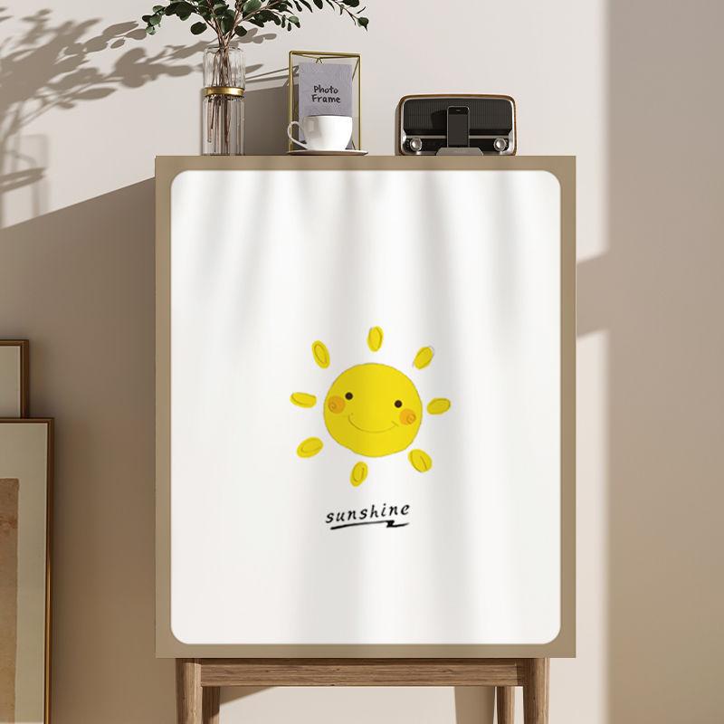 Modern No Drill Hook and Loop Shoe Cabinet Dust Cover Short Curtain for Kitchen Home Decor