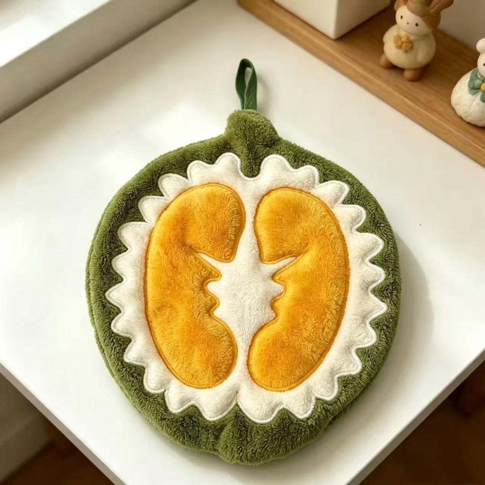 Прочное полотенце для рук в форме фрукта, мягкая впитывающая кухонная салфетка с петлей для подвешивания, полотенце для рук в форме фрукта для сушки рук