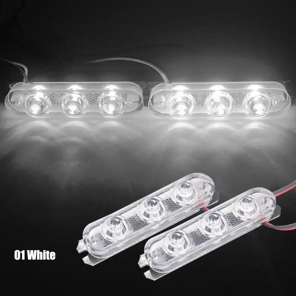 1 пара полицейских огней 3 светодиодных стробоскопа мигалка авто вспышка стробоскоп аварийный предупреждающий свет для автомобиля мотоцикла