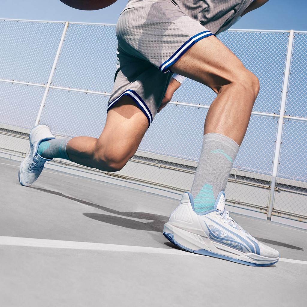 Баскетбольные кроссовки Li Ning Light Speed 3 Мужские Низкие Бело-синие ABPV005-4