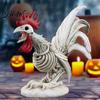 Creative Yard Sculpture Halloween Skeleton Rooster, Lifelike Chicken Decoration, Spooky Animal Gothic Home Ornament Bone Statue for Desktop