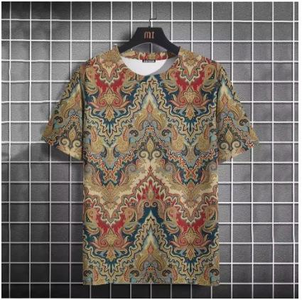 Винтажная мужская футболка Easy Race Print, с коротким рукавом, летняя, с круглым вырезом, уличный стиль, свободная, прозрачная