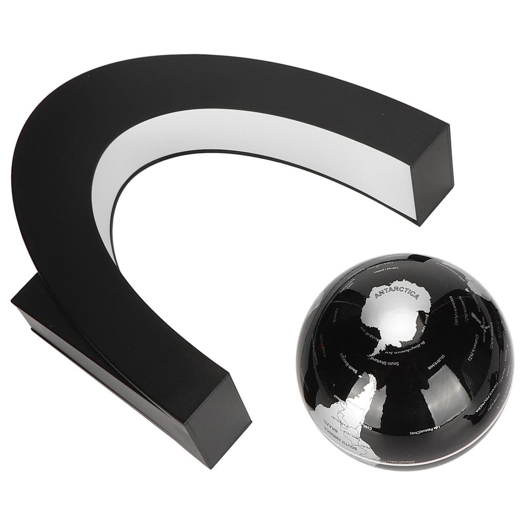 Magnetic Floating Globe C Shape Base LED Light Levitation World Map Ball Ornament