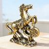 Мини Латунная Статуэтка Счастливой Лошади с Монетой Китайский Новый Год Фэн-шуй Талисман Лошади Винтажная Медная Скульптура Зодиакального Животного для Богатства Удачи