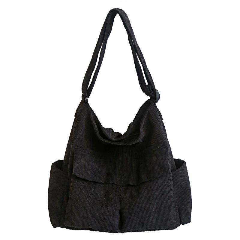 Вельветовая сумка через плечо Женская большая вместительная сумка Мужская сумка через плечо
