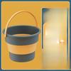 Collapsible Bucket Outdoor Fishing Bucket Car Travel Home Portable Thickened Plastic Carwash Bucket