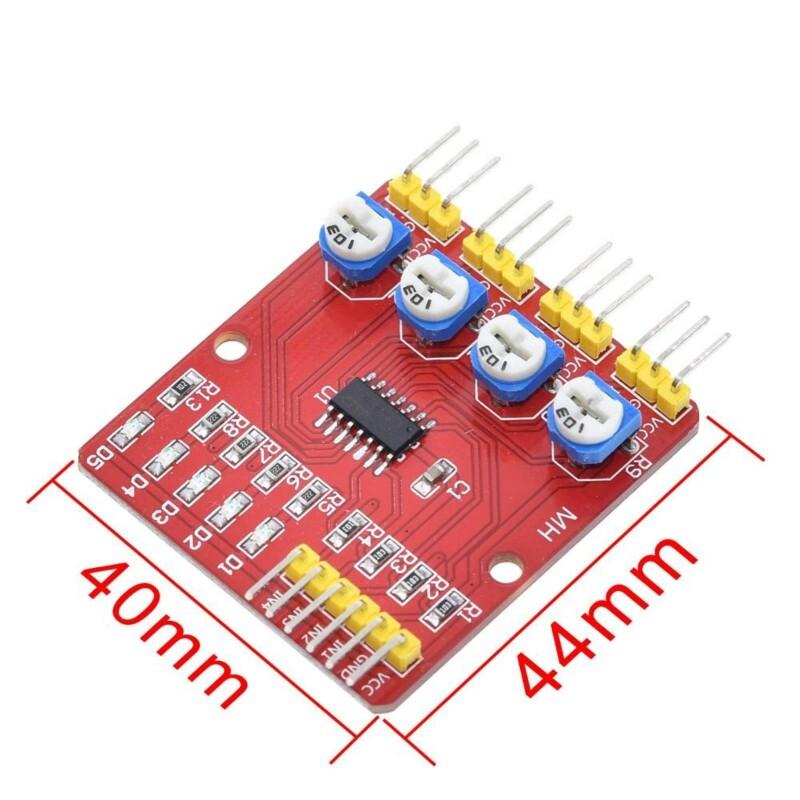 4 Channel Infrared Detector Tracked Photoelectricity Sensor Module For Smart Car / Robot