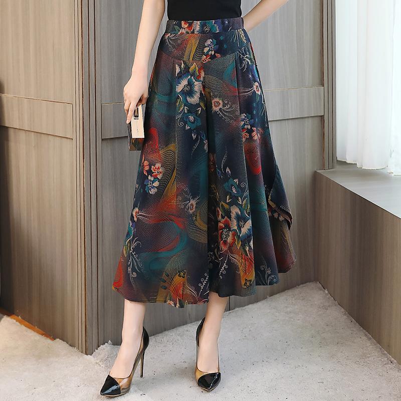 Летние широкие брюки больших размеров, женские свободные богемные летние брюки с высокой талией, женские брюки XL-5XL