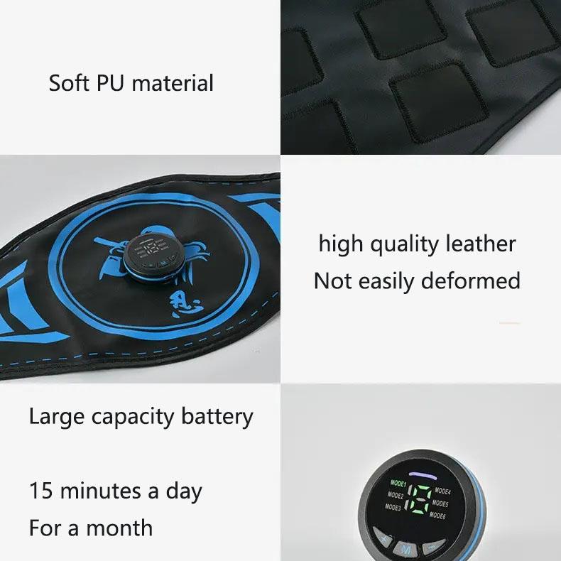Перезаряжаемый USB-порт для похудения. Тренировка мышц. Артефакт. Пояс из приятного для кожи материала. Сжигатель жира. Тонкий живот и красивые ноги. 6 режимов. 18 скоростей.