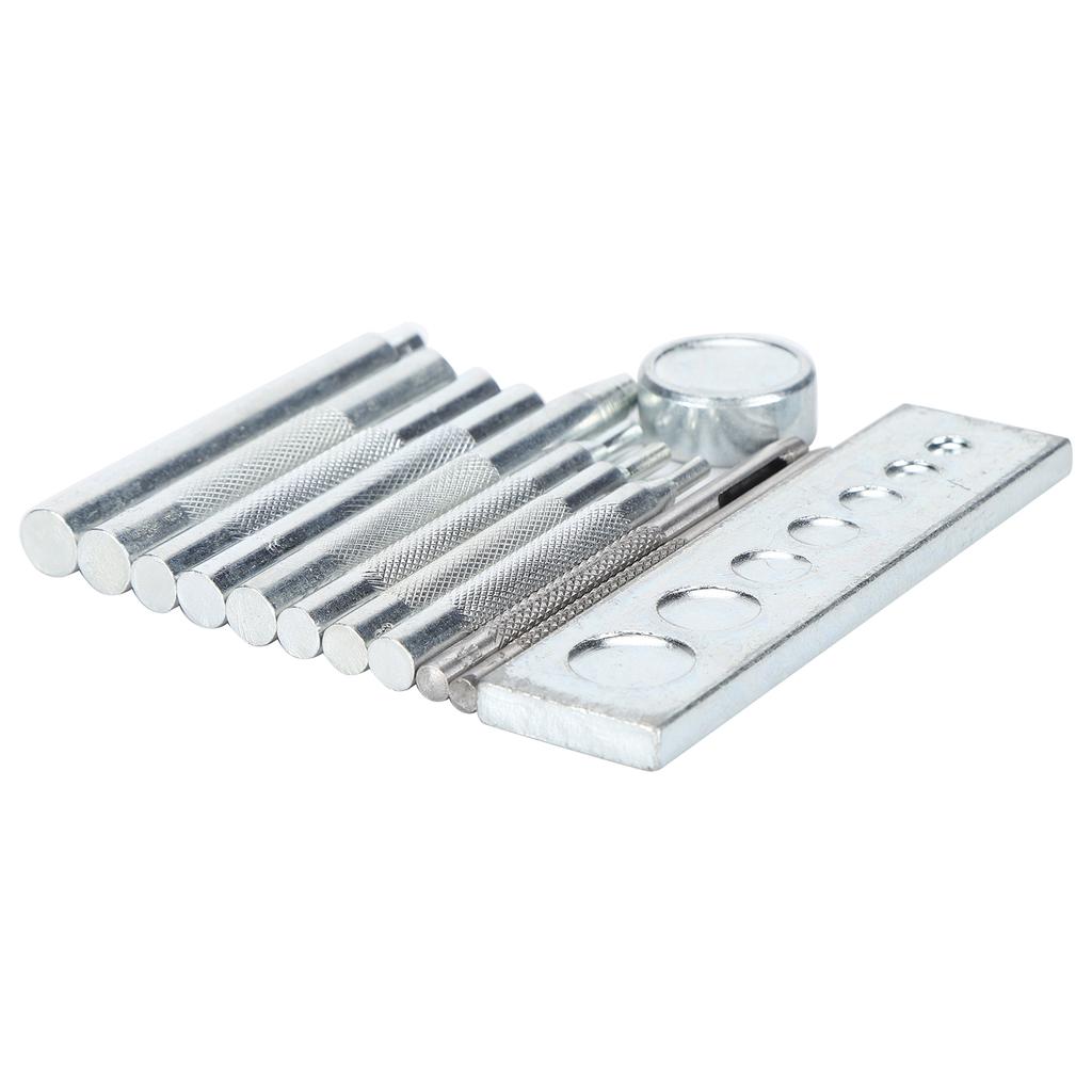 Базовый набор пробойников для кнопок-заклепок из нержавеющей стали, инструмент для установки кнопок для кожи своими руками для установки кнопок