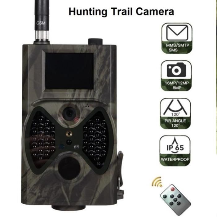 Caméra HC-330M 16MP Caméra Étanche 1080P Piège Photographique pour La Chasse Aux Espèces Sauvages Surveillanc