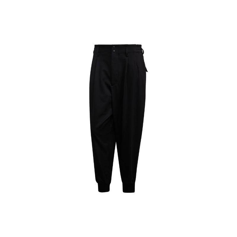 Y-3 Черные мужские брюки из изысканной шерсти с манжетами GK4567