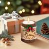 Christmas Candle Holder Wooden Merry Christmas Tealight Candle Holder Festive Decoration Xmas Tealight Holder for Holiday Gift New Year Party Decor