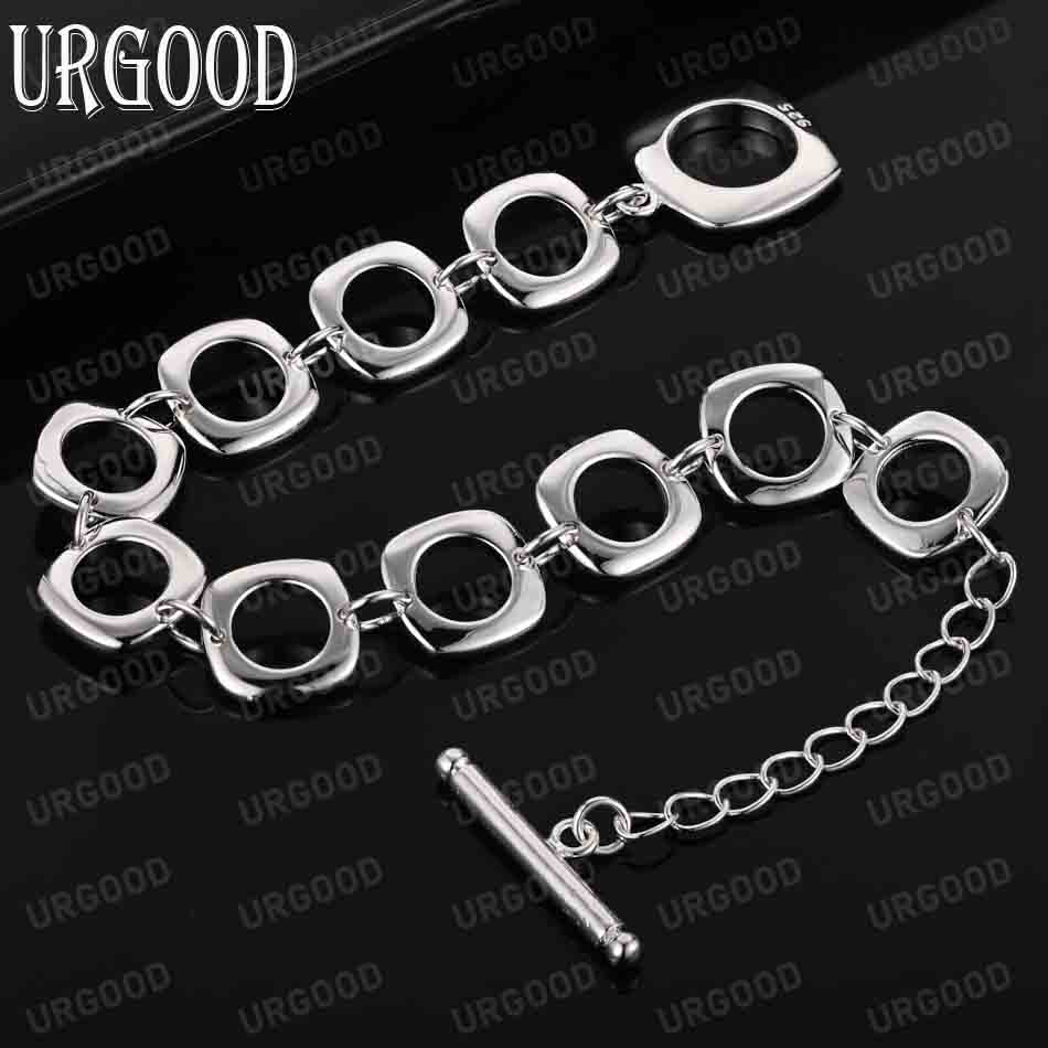 Классическая квадратная цепочка из стерлингового серебра 925 пробы, модные свадебные украшения