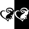 Виниловая наклейка с изображением французского бульдога Frenchie Love Heart, автомобильная клейкая наклейка