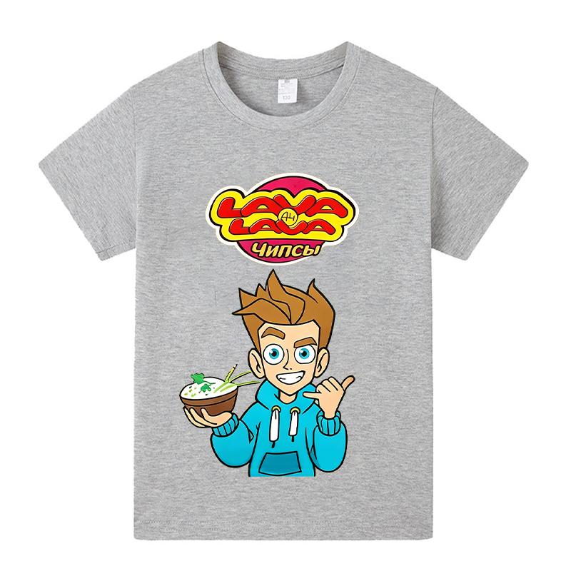 Merch A4 Graphic Print T-Shirt Boy Girl 2026 Summer Short Sleeved Kids Loose Comfortable Tshirt Top Children