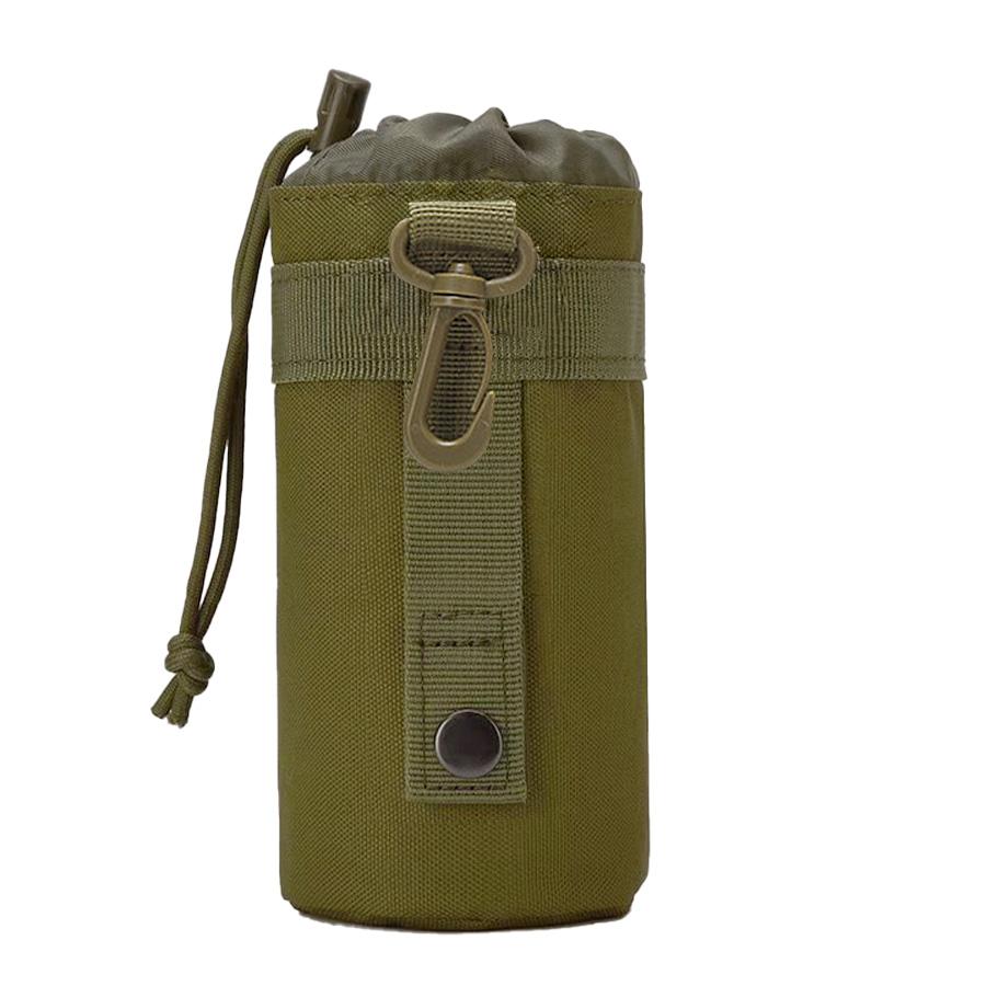 Наружный многофункциональный держатель-сумка для бутылки воды Molle, для кемпинга, пеших прогулок, велосипеда, с веревкой для вытягивания