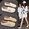 Korean Version of Flat-soled Single Shoes for Women In the Autumn of 2025, the New Versatile One-pedal Two-wear Shallow-mouth Soft-soled Soft-leather 