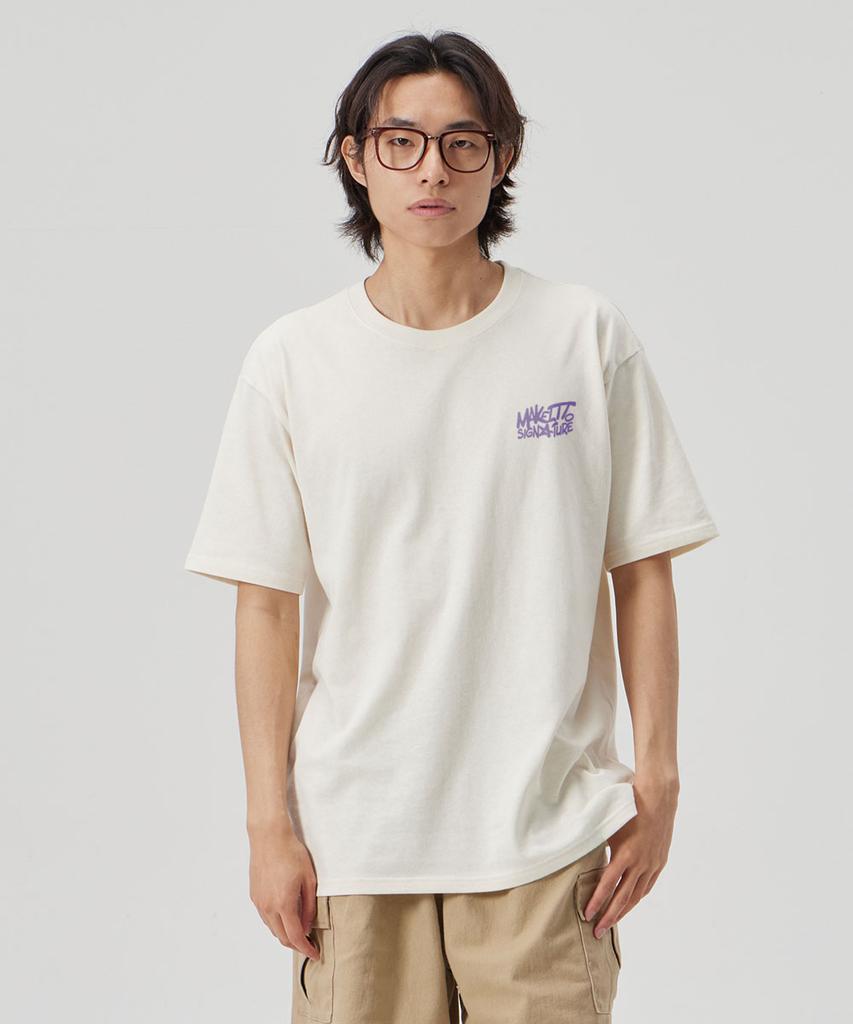 MAKEITTO [Graffiti2 Logo] Crew Neck Tee_Cream