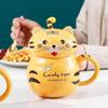 450 мл милый тигр динозавр керамическая кофейная кружка с ложкой креативная расписанная вручную посуда для напитков чашки для чая с молоком новинка подарки