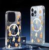 Рождественский Карнавал Магнитный Прозрачный Чехол Полного Покрытия для iPhone 15/16/17 Pro Max Защита