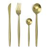 4pcs Gold Cutlery Western Kitchen Dinnerware Set 304 Stainless Steel Knives Forks Teaspoon Home Party Tableware Set