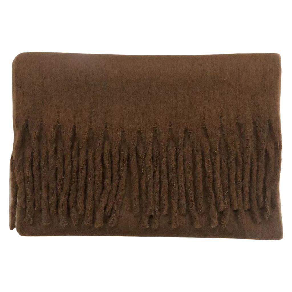 Solid Color Mohair Loop Yarn Scarf Women's Autumn and Winter New High-end Versatile Warm Scarf Shawl Dual-purpose