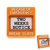 Emergency Resignation Box Break Glass for Two Weeks Notice Hilarious Job Quit Warning Sign Funny Office Desk Decor for Coworker Boss