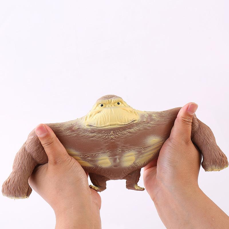 Большой гигантский антистрессовый орангутанг, игрушка-непоседа, мягкая эластичная обезьянка, забавная горилла