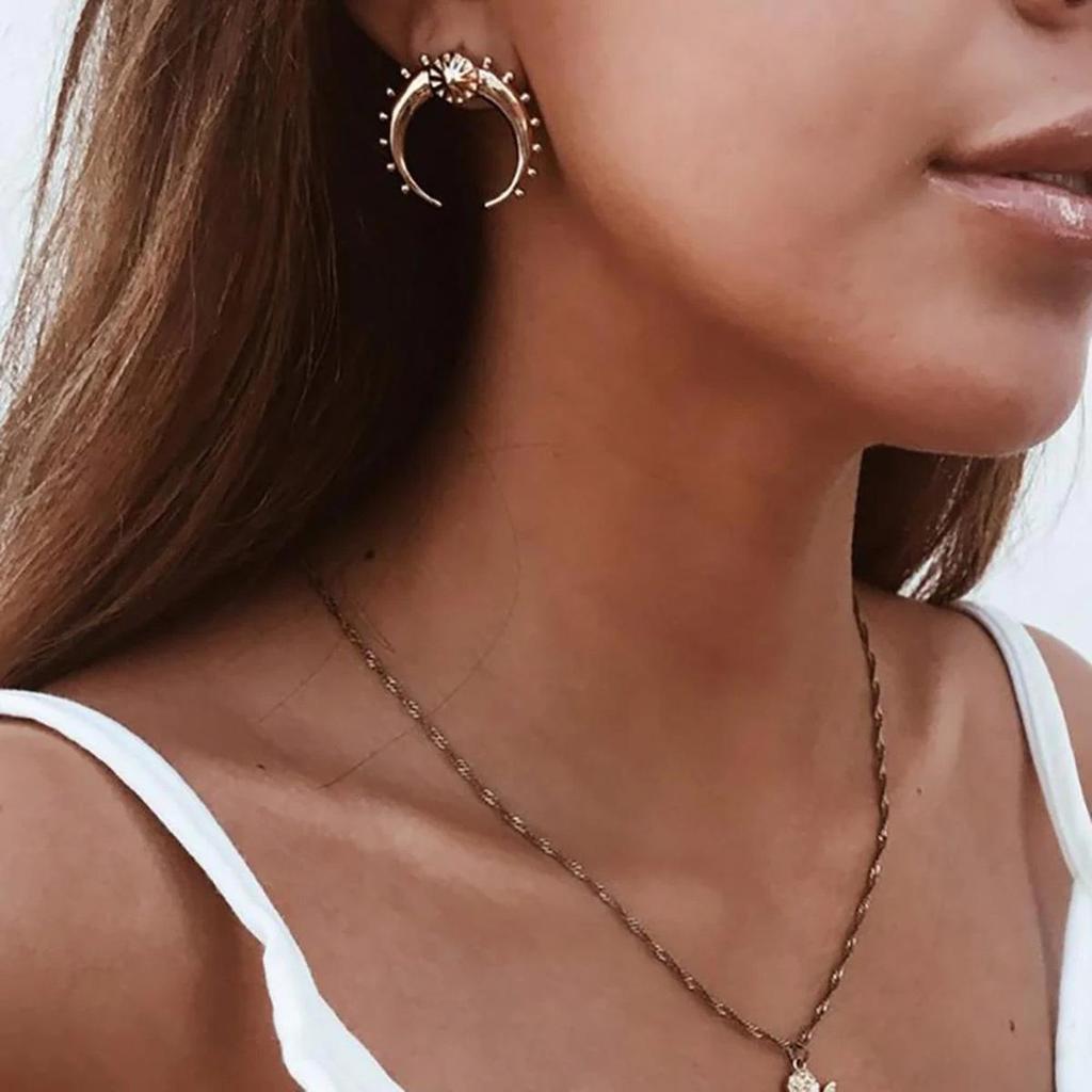 Серьги-пусеты Jieding из нержавеющей стали 18 карат: Высококлассные нишевые трансграничные серьги из титановой стали