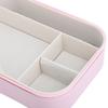 Makeup Bag with LED Mirror Jewelry Storage Box Dimmable Touch Screen Makeup Travel Lighted Case for Home Travel Pink