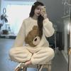 Women's Thickened Coral Fleece Winter Pajamas: Sweet, Cute, Long-Sleeve Flannel Home Suit